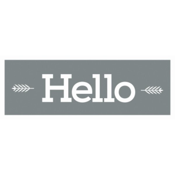 Deco Art 6X18 Hello Type Stencil ADS320-K